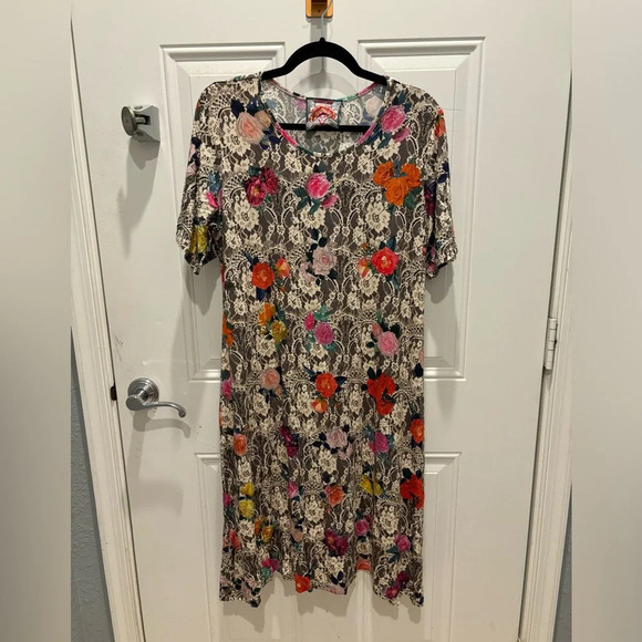 Johnny Was Multicolor Floral Lace Dress - Picture 2 of 4